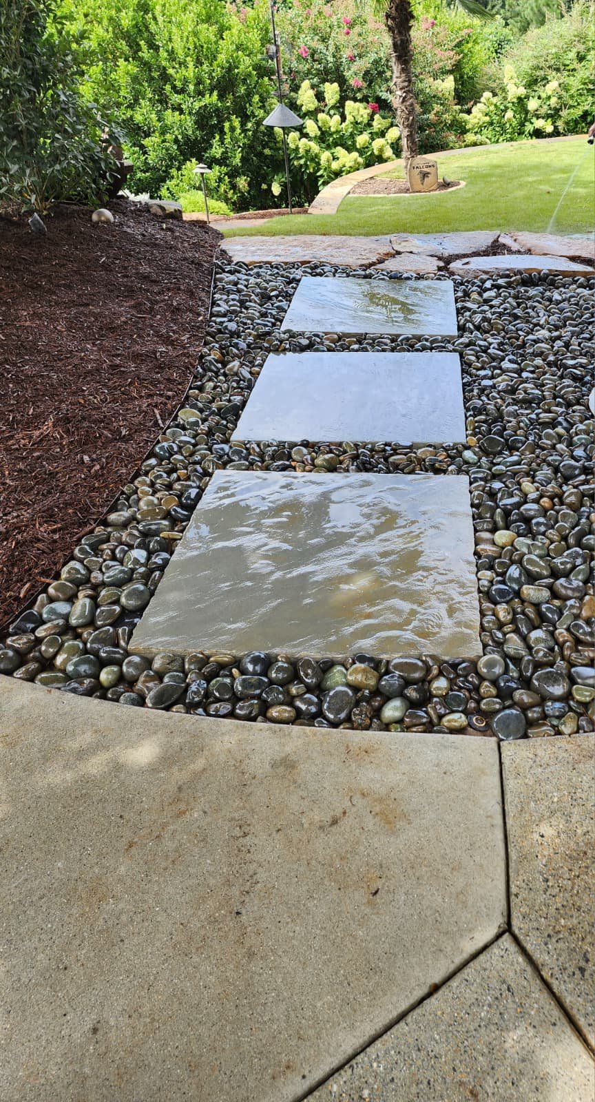 Hardscaping and retaining wall work, view 5